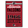 Atlanta Falcons Sign 11x17 Wood Established Design - Wincraft