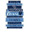 Tennessee Titans Sign 11x17 Wood Family Word Design - Wincraft