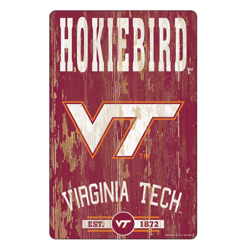 Virginia Tech Hokies Sign 11x17 Wood Slogan Design - WinCraft