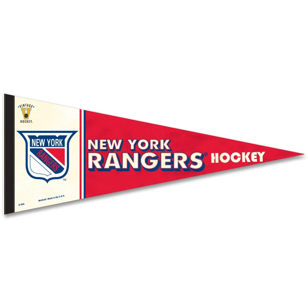New York Rangers Pennant 12x30 Premium Style Vintage Design - 0.25