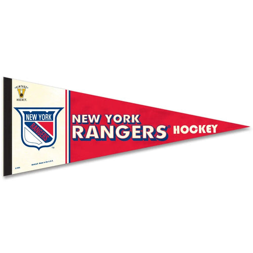 New York Rangers Pennant 12x30 Premium Style Vintage Design - 0.25