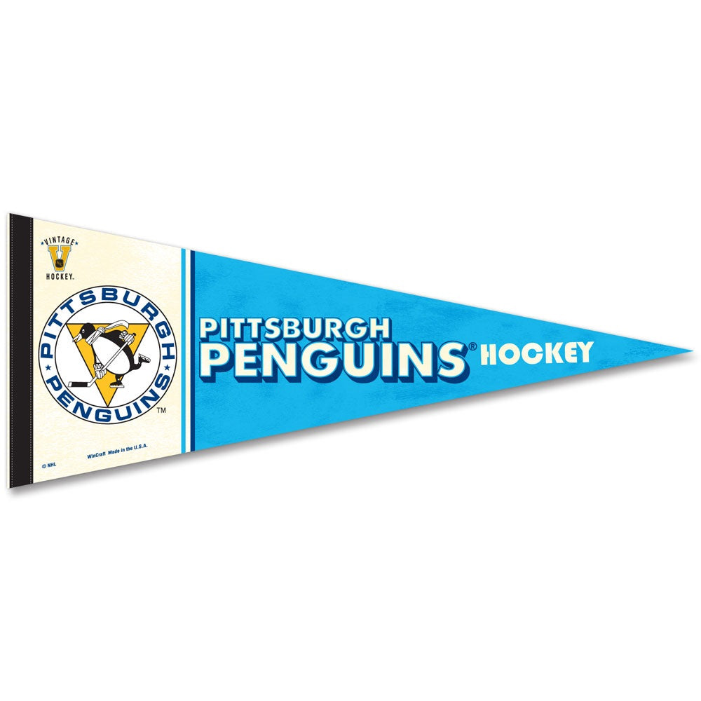 Pittsburgh Penguins Pennant 12x30 Premium Style Vintage Design - 0