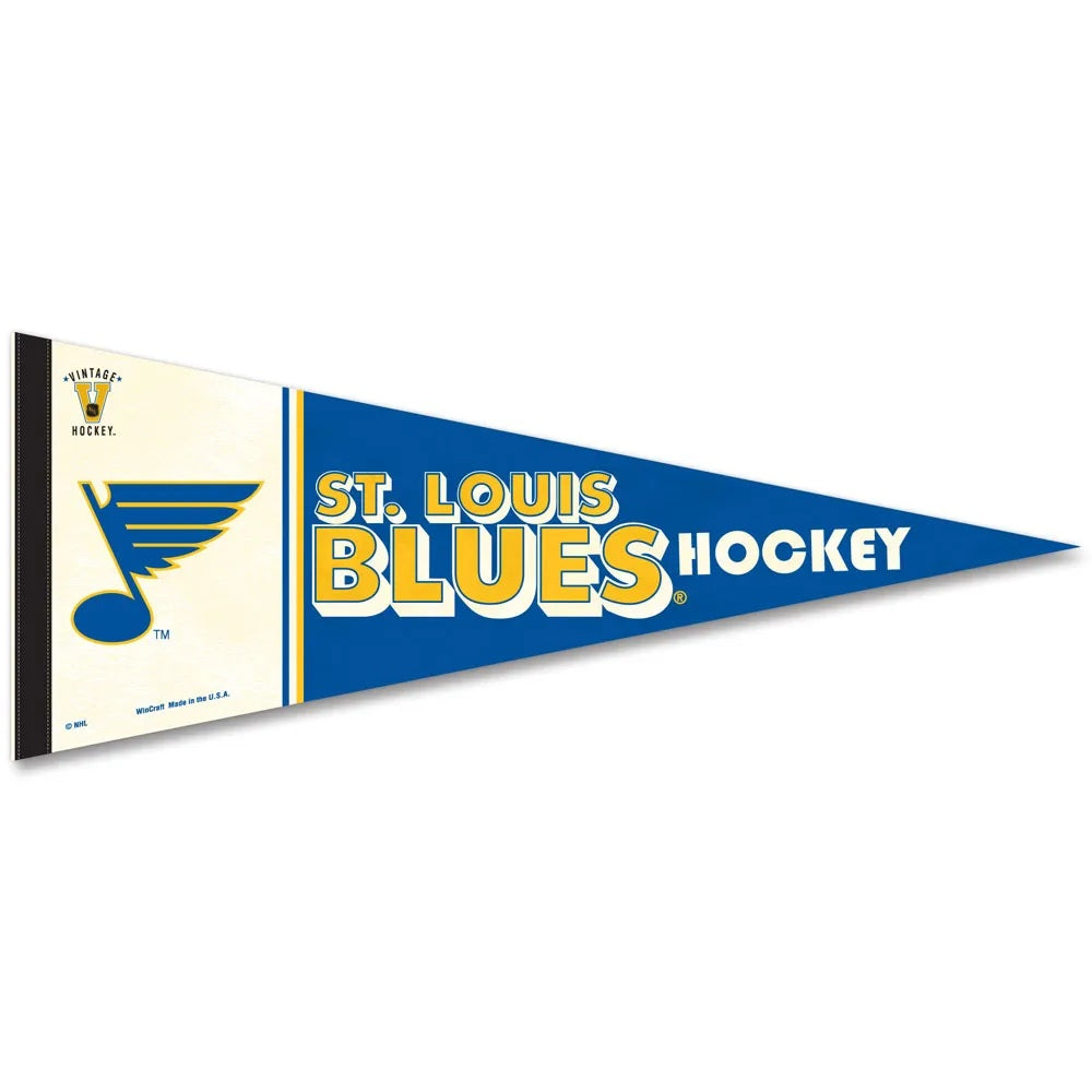 St. Louis Blues Pennant 12x30 Premium Style Vintage Design - 0.25