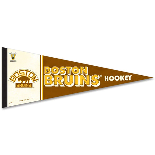 Boston Bruins Pennant 12x30 Premium Style Vintage Design - 0