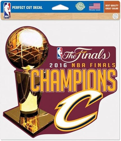 Cleveland Cavaliers Decal 4x4 Perfect Cut Color 2016 Champions Design - 0