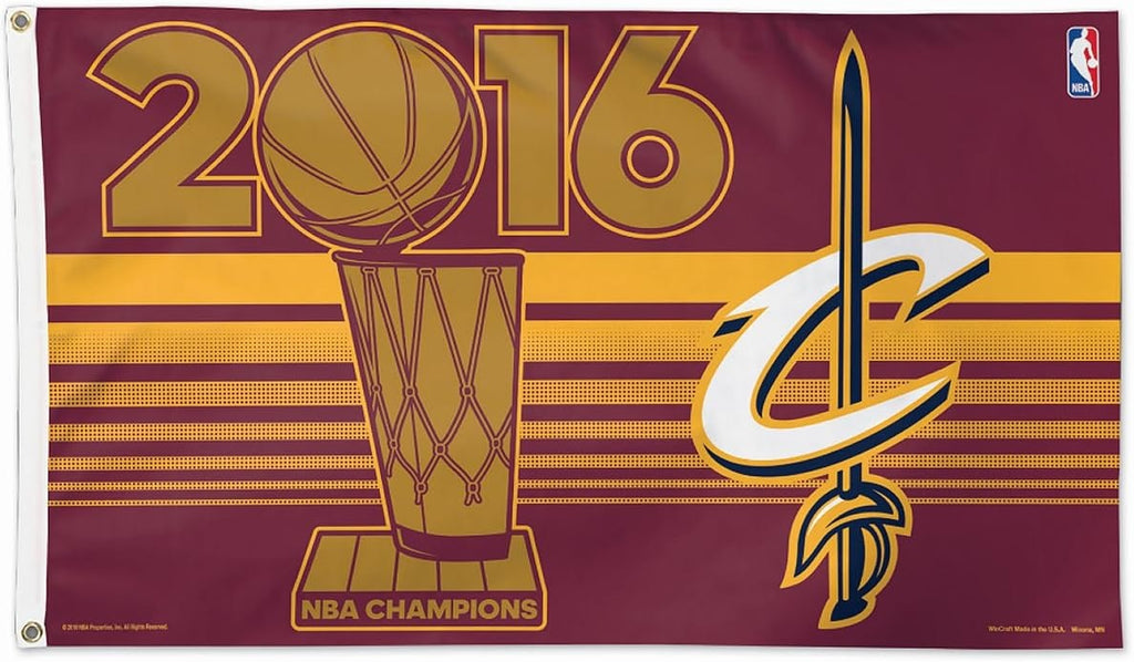Cleveland Cavaliers Flag 3x5 Deluxe Style Celebration w/o Players 2016 Champions Design - 12.5