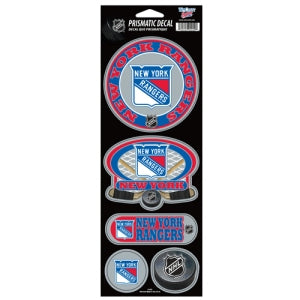New York Rangers Decal 4x11 Die Cut Prismatic Style - Special Order - 0.25