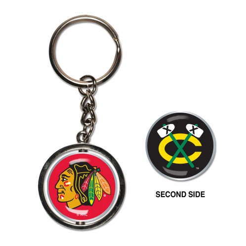Chicago Blackhawks Key Ring Spinner Style - Special Order - 0