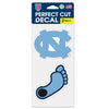 North Carolina Tar Heels Decal 4x4 Perfect Cut Set of 2 - 0.25