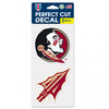 Florida State Seminoles Decal 4x4 Perfect Cut Set of 2 - 0.25