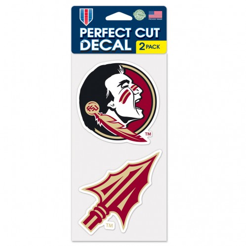 Florida State Seminoles Decal 4x4 Perfect Cut Set of 2 - 0.25