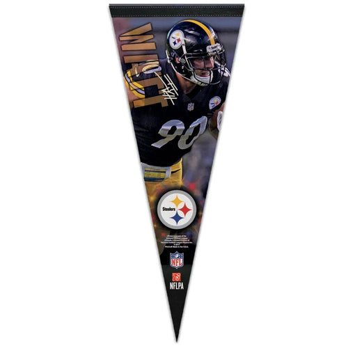 Pittsburgh Steelers Pennant 12x30 Premium Style TJ Watt Alternate - 0.25
