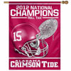 Alabama Crimson Tide Banner 27x37 Vertical 2012 National Champ - 0
