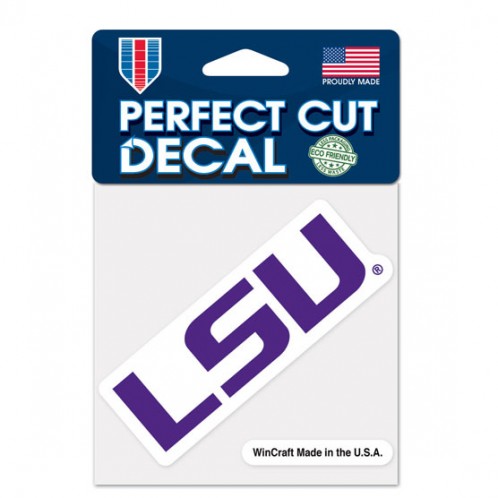 LSU Tigers Decal 4x4 Perfect Cut Color - 0.25