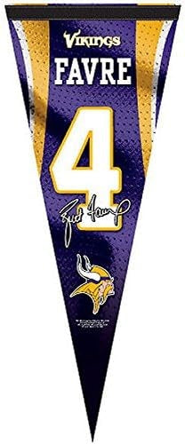 Minnesota Vikings Pennant Premium Style Brett Favre Jersey Design - 0.25