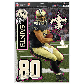 New Orleans Saints Decal 11x17 Multi Use Jimmy Graham Design CO - 0.25