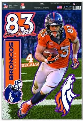 Denver Broncos Decal 11x17 Multi Use Wes Welker Design - 0.25