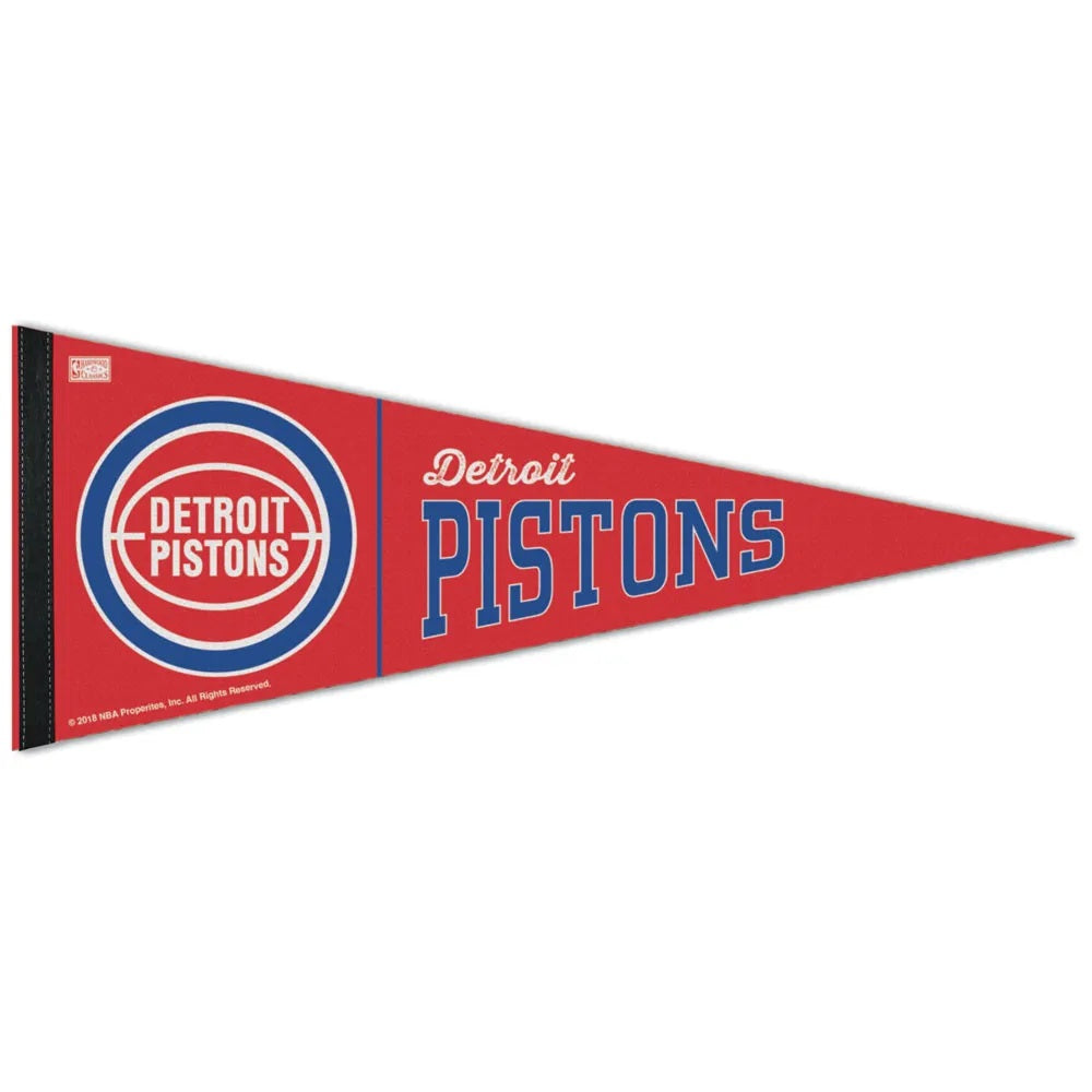 Detroit Pistons Pennant 12x30 Premium Style Hardwoods Design - 0.25