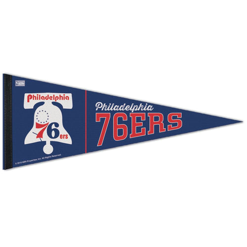 Philadelphia 76ers Pennant 12x30 Premium Style Hardwood Classic Design - 0