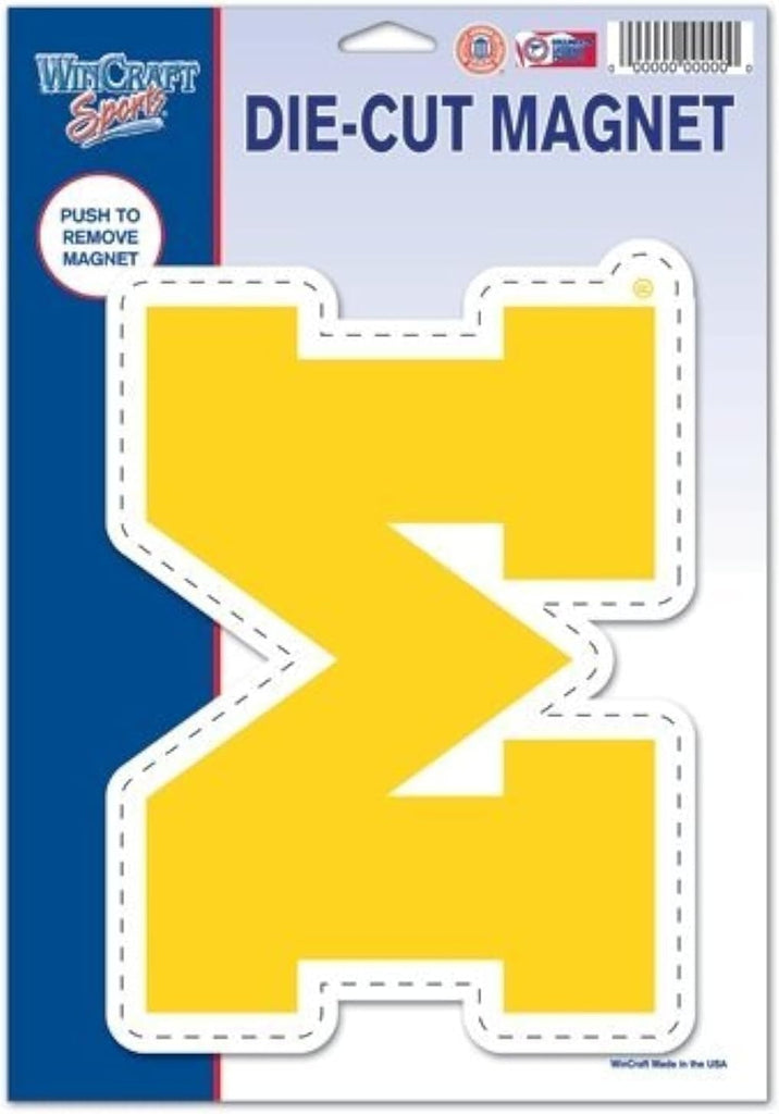 Michigan Wolverines Magnet 6.25x9 Die Cut Logo Design - Special Order - 0