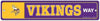 Minnesota Vikings Sign 3.75x19 Plastic Street Style - Special Order - 1