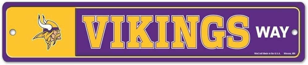 Minnesota Vikings Sign 3.75x19 Plastic Street Style - Special Order - 1
