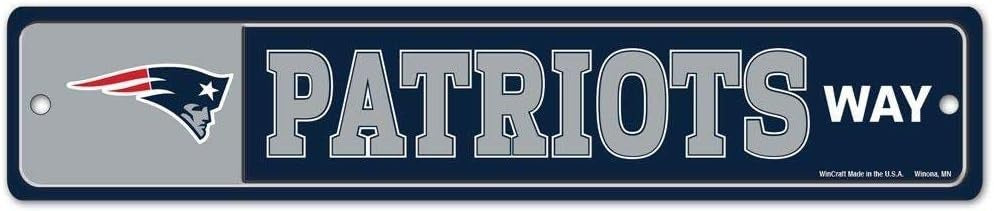 New England Patriots Sign 3.75x19 Plastic Street Style - Special Order - 0