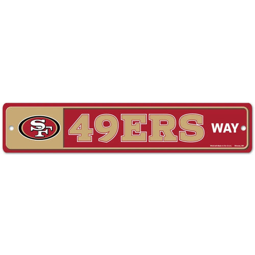 San Francisco 49ers Sign 3.75x19 Plastic Street Style - Special Order - 0