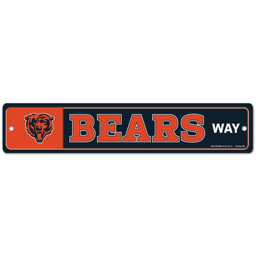 Chicago Bears Sign 3.75x19 Plastic Street Style - Special Order - 0