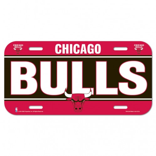 Chicago Bulls License Plate Plastic - Special Order - 0.25