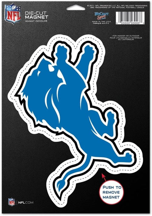 Detroit Lions Magnet 6.25x9 Die Cut Logo Design - Special Order - 0