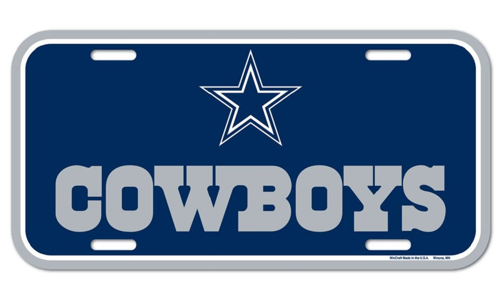 Dallas Cowboys License Plate Plastic - 0.25