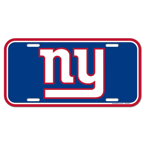 New York Giants License Plate Plastic - 0.25