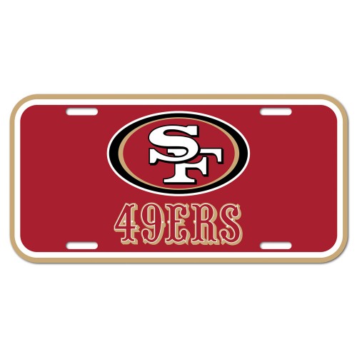 San Francisco 49ers License Plate Plastic - 0.25
