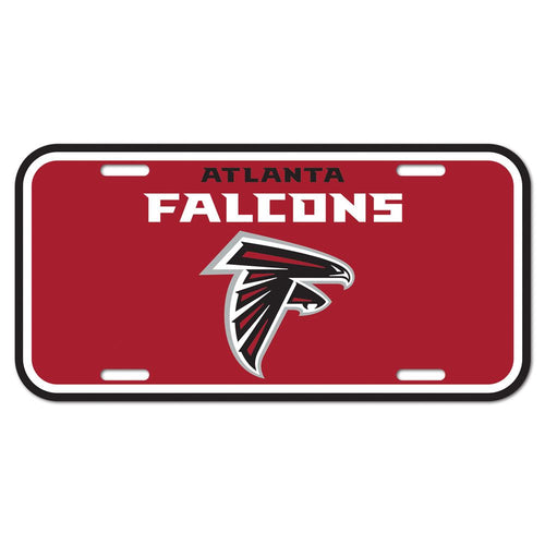 Atlanta Falcons License Plate Plastic - 0.25