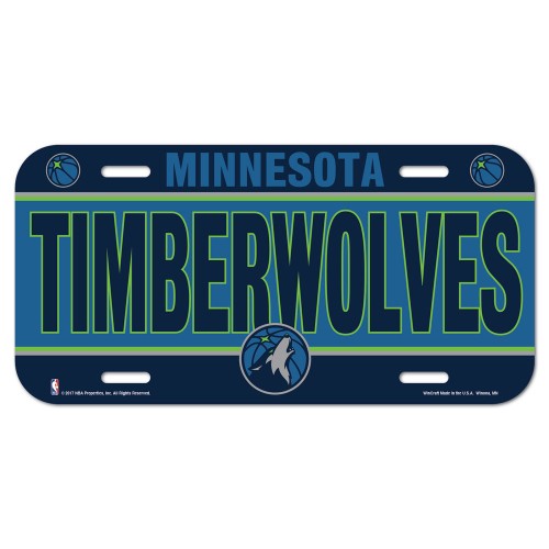 Minnesota Timberwolves License Plate Plastic - 0.25