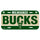Milwaukee Bucks License Plate Plastic - 0.25