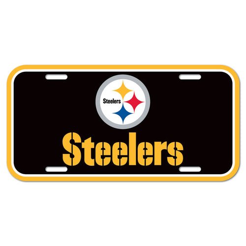 Pittsburgh Steelers License Plate Plastic - 0.25