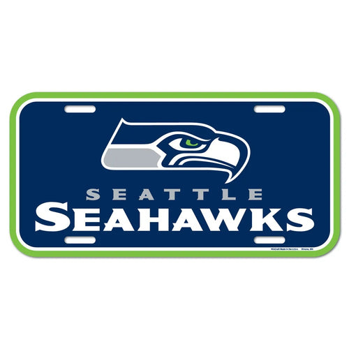 Seattle Seahawks License Plate Plastic - 0.25