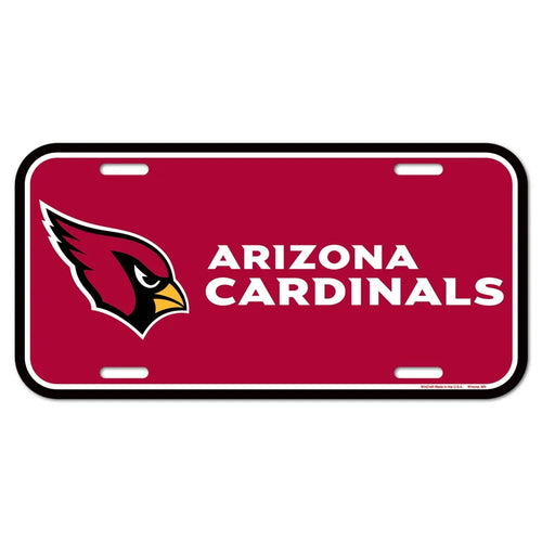 Arizona Cardinals License Plate Plastic - 0.25
