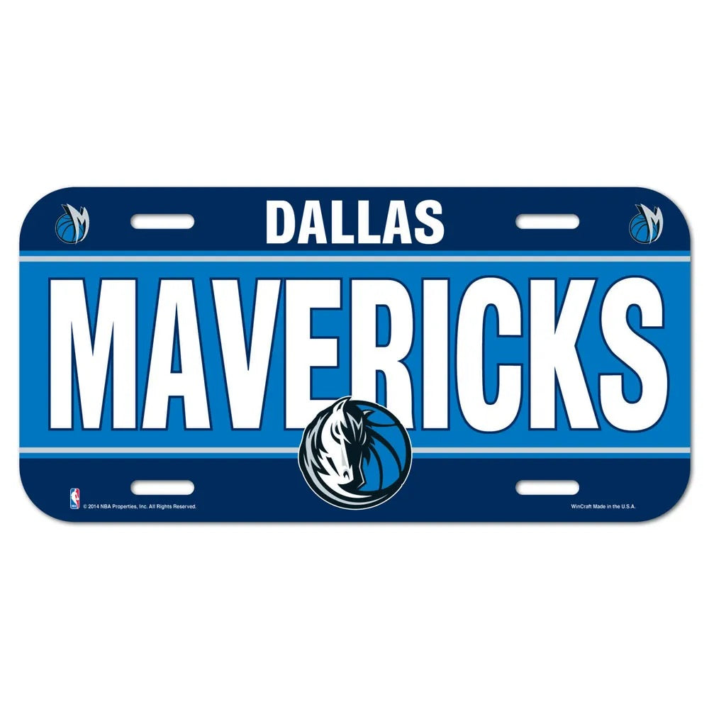Dallas Mavericks License Plate Plastic - 0.25