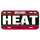 Miami Heat License Plate Plastic - 0.25