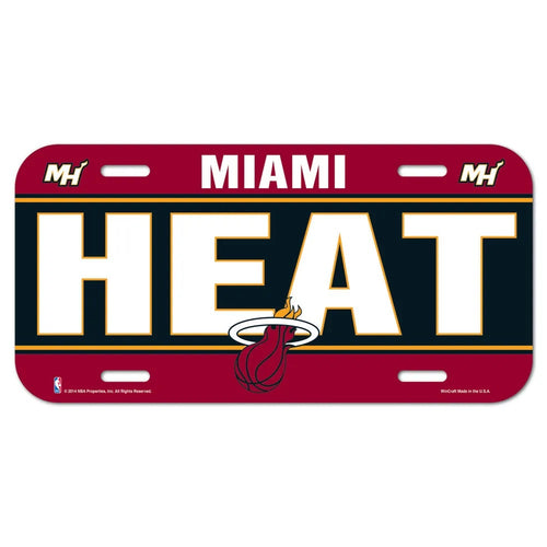 Miami Heat License Plate Plastic - 0.25