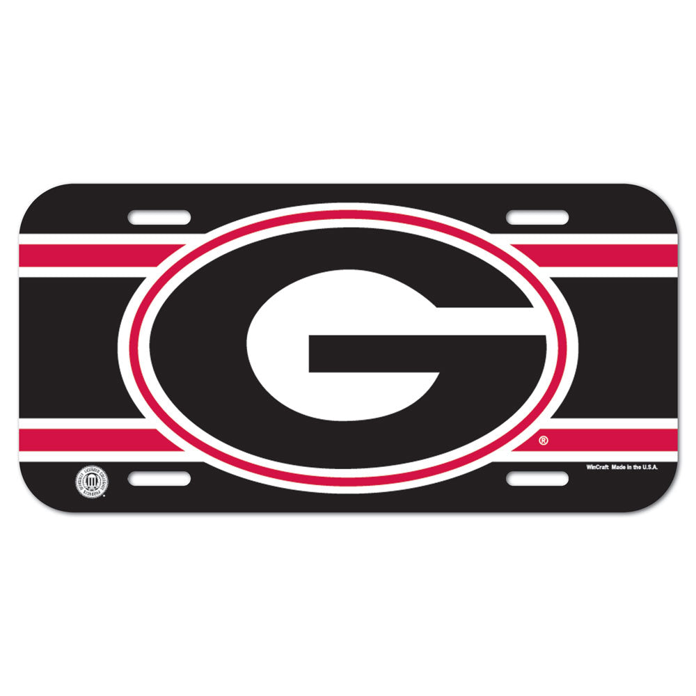 Georgia Bulldogs License Plate Plastic - 0.25