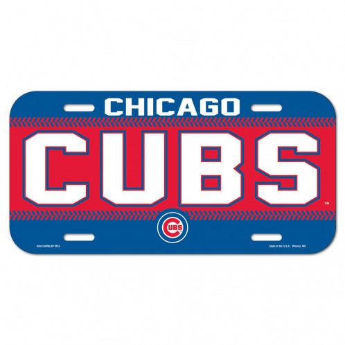 Chicago Cubs License Plate Plastic - 0.25