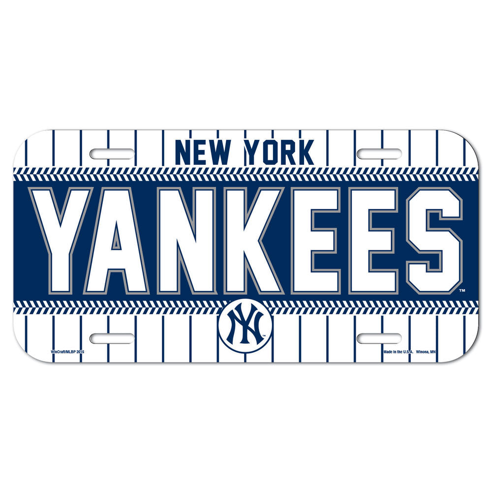 New York Yankees License Plate Plastic - 0.25