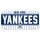 New York Yankees License Plate Plastic - 0.25