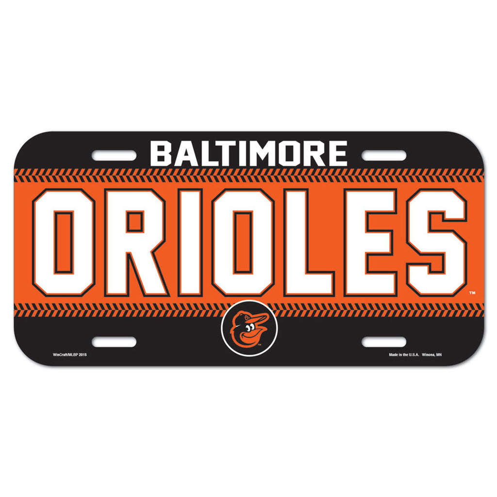 Baltimore Orioles License Plate Plastic - Special Order - Wincraft