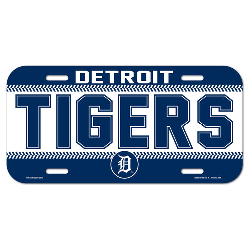 Detroit Tigers License Plate Plastic - 0.25
