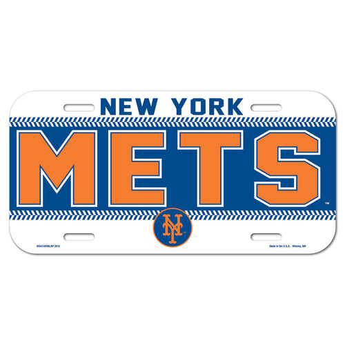 New York Mets License Plate Plastic - 0.25